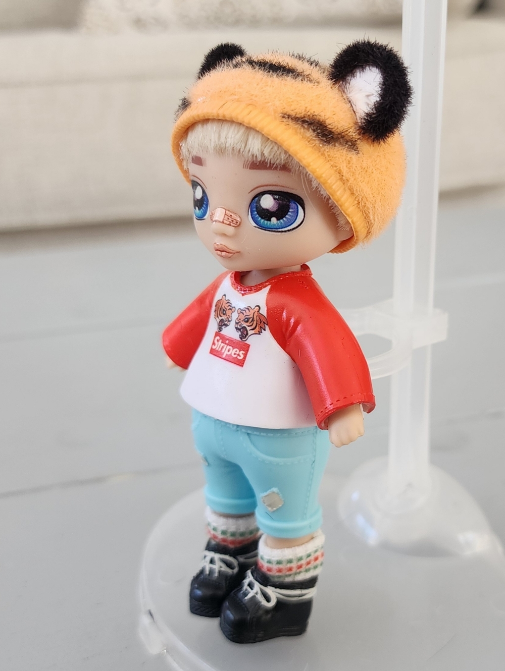 MGA Na Na Na Surprise MINI 5" CJ Cuddles Tiger Boy Doll W/ Outfit & Shoes - Picture 4 of 5